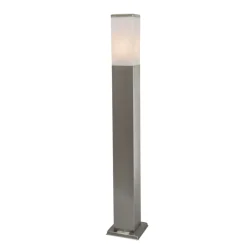 Buitenverlichting|Staande Lampen-QAZQA staande buitenlampen malios zilverkleurig e27