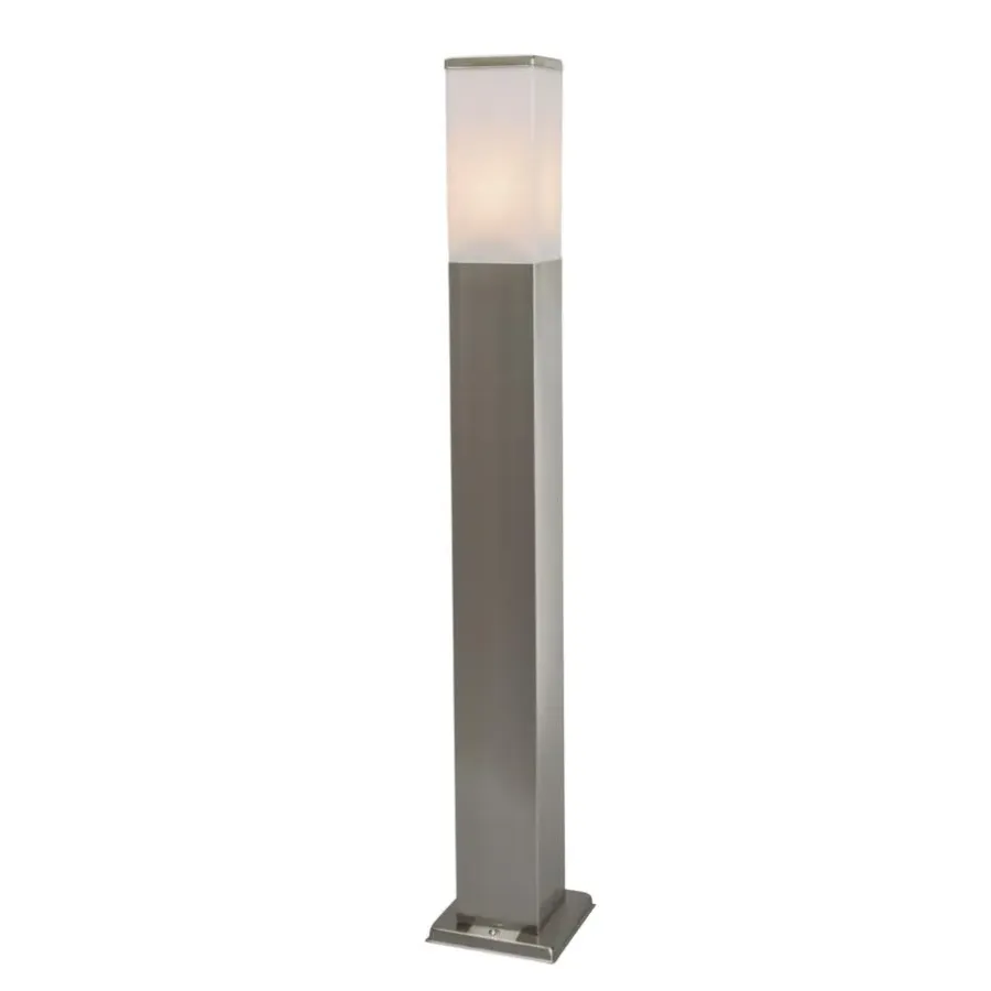 Buitenverlichting|Staande Lampen-QAZQA staande buitenlampen malios zilverkleurig e27