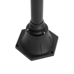QAZQA staande buitenlampen berta zwart e27