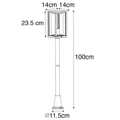 QAZQA staande buitenlampen charlois bronskleurig e27