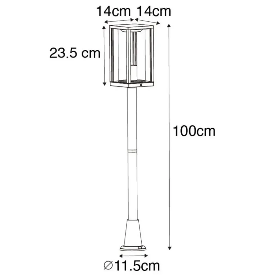 QAZQA staande buitenlampen charlois bronskleurig e27