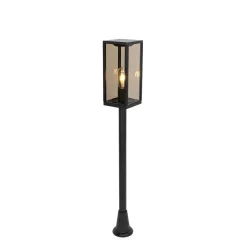 QAZQA staande buitenlampen charlois zwart e27