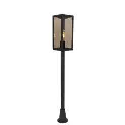 QAZQA staande buitenlampen charlois zwart e27
