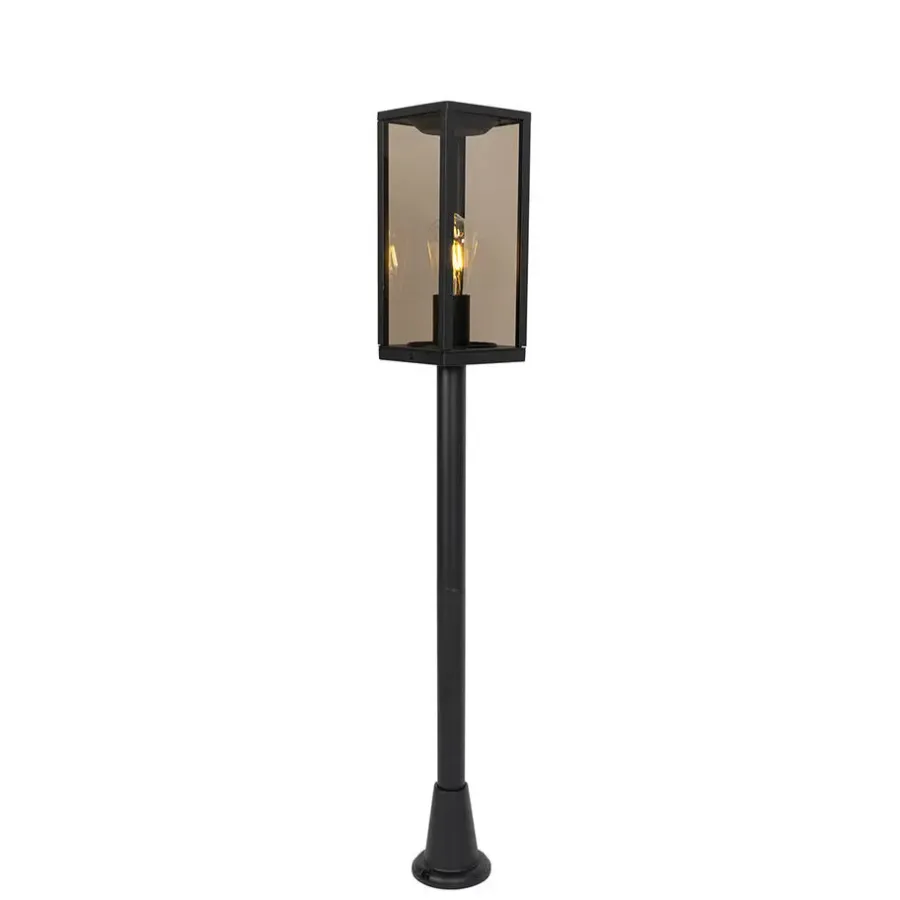 QAZQA staande buitenlampen charlois zwart e27