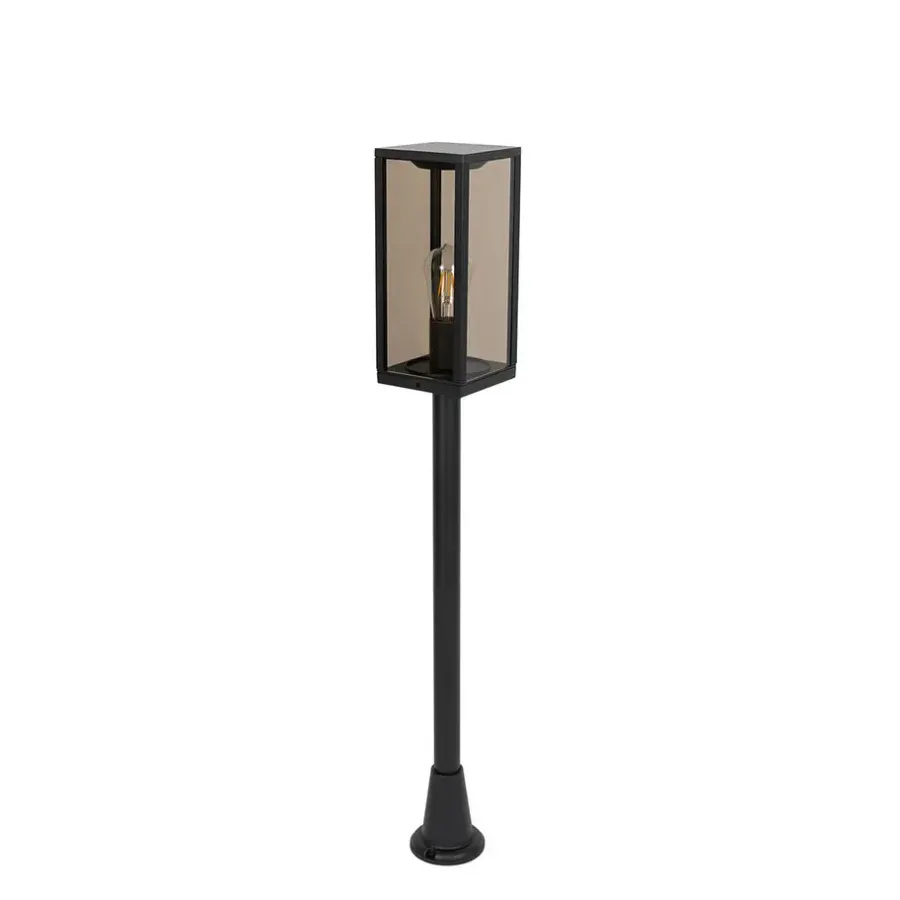 QAZQA staande buitenlampen charlois zwart e27
