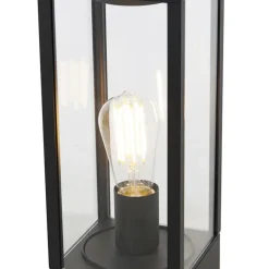 QAZQA staande buitenlampen charlois zwart e27