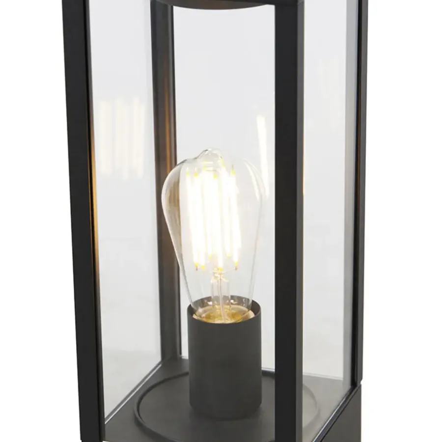 QAZQA staande buitenlampen charlois zwart e27