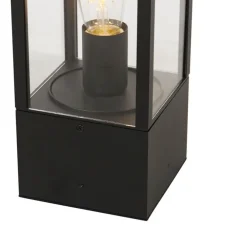QAZQA staande buitenlampen charlois zwart e27