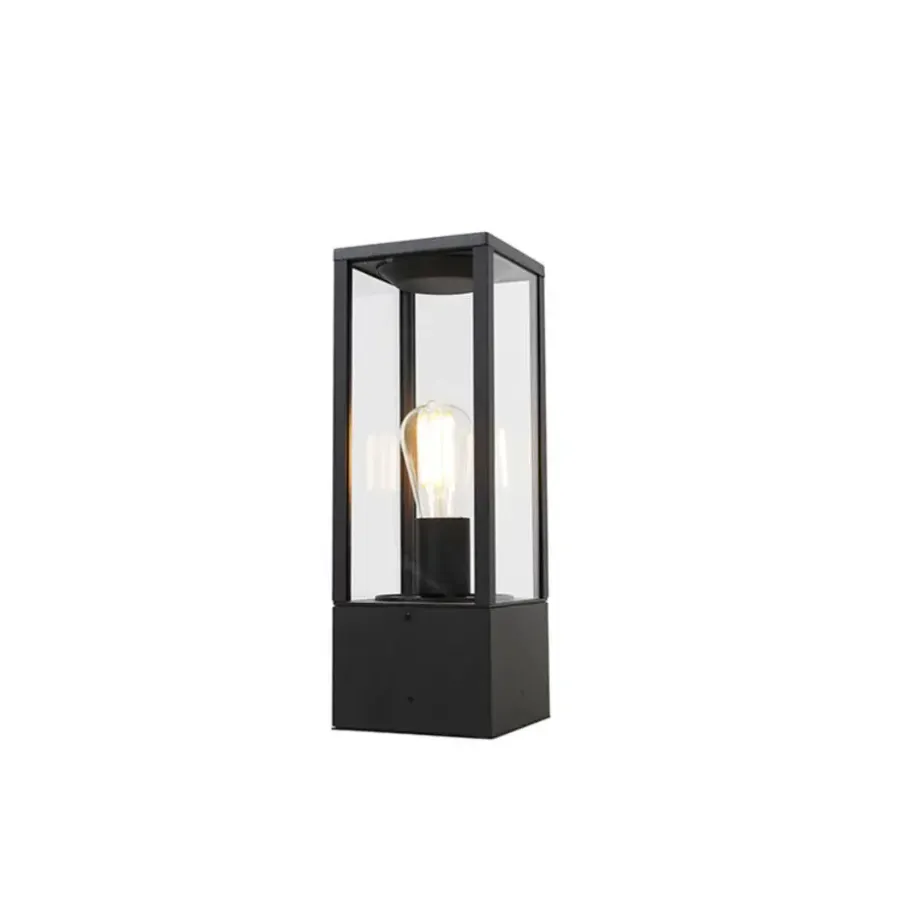 QAZQA staande buitenlampen charlois zwart e27