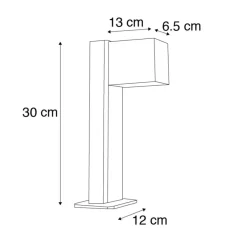 QAZQA staande buitenlampen baleno grijs gu10