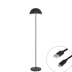 QAZQA staande buitenlampen keira zwart geïntegreerde led