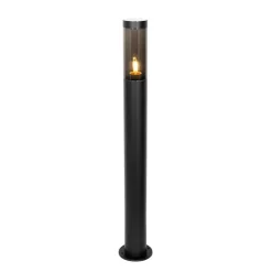 Buitenverlichting|Staande Lampen-QAZQA staande buitenlampen rox zwart e27