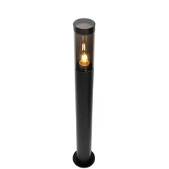Buitenverlichting|Staande Lampen-QAZQA staande buitenlampen rox zwart e27