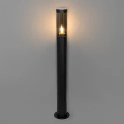 Buitenverlichting|Staande Lampen-QAZQA staande buitenlampen rox zwart e27