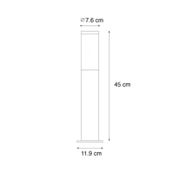 Staande Lampen-QAZQA staande buitenlampen rox zwart e27