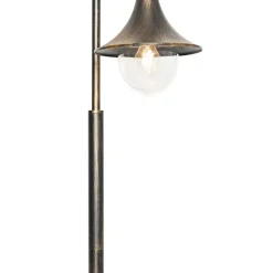 QAZQA staande buitenlampen daphne goudkleurig e27