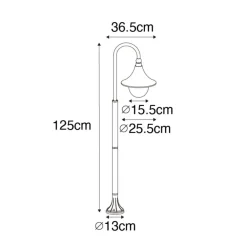 QAZQA staande buitenlampen daphne goudkleurig e27