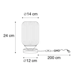 Tafellampen-QAZQA tafellampen banci zwart e27