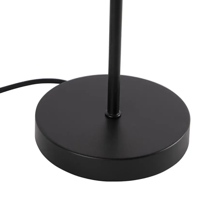 QAZQA tafellampen dome zwart e27