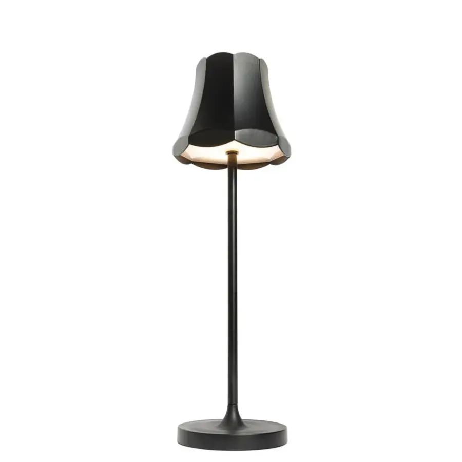 Tafellampen-QAZQA tafellampen granny retro zwart geïntegreerde led