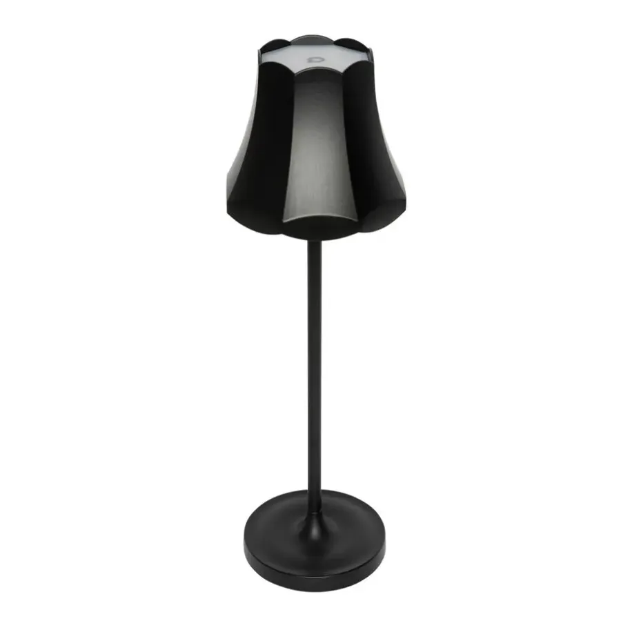Tafellampen-QAZQA tafellampen granny retro zwart geïntegreerde led
