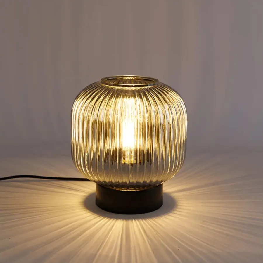 QAZQA tafellampen karel zwart e27