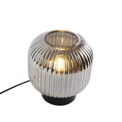 QAZQA tafellampen karel zwart e27