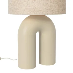 Tafellampen-QAZQA tafellampen lotti beige e27