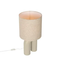 Tafellampen-QAZQA tafellampen lotti beige e27