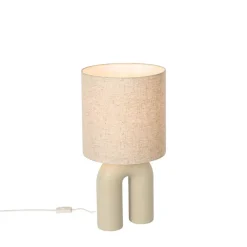 Tafellampen-QAZQA tafellampen lotti beige e27
