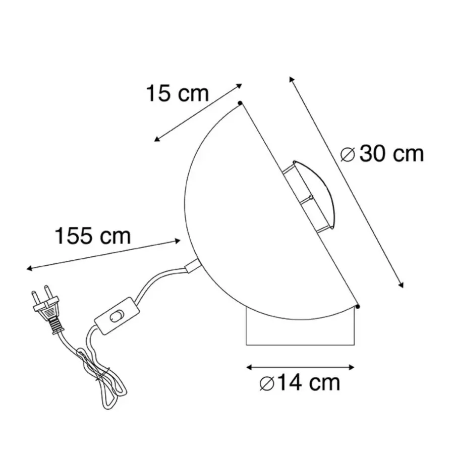 Tafellampen-QAZQA tafellampen magna yeyang zwart e27