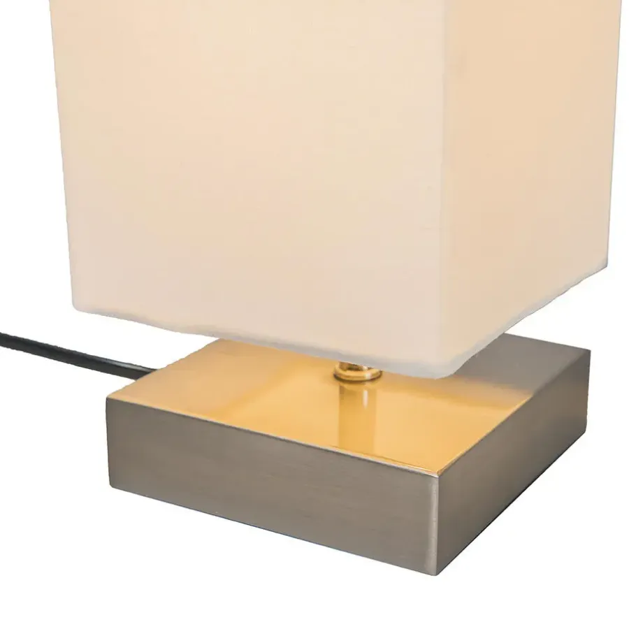 Tafellampen-QAZQA tafellampen milo wit e14