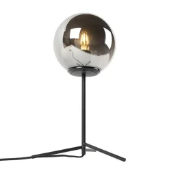 Tafellampen-QAZQA tafellampen pallon zilverkleurig e27