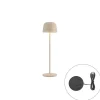 Tafellampen-QAZQA tafellampen raika beige geïntegreerde led