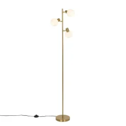 Staande Lampen-QAZQA vloerlampen anouk goudkleurig e14