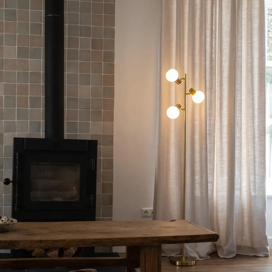 Staande Lampen-QAZQA vloerlampen anouk goudkleurig e14