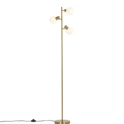 Staande Lampen-QAZQA vloerlampen anouk goudkleurig e14