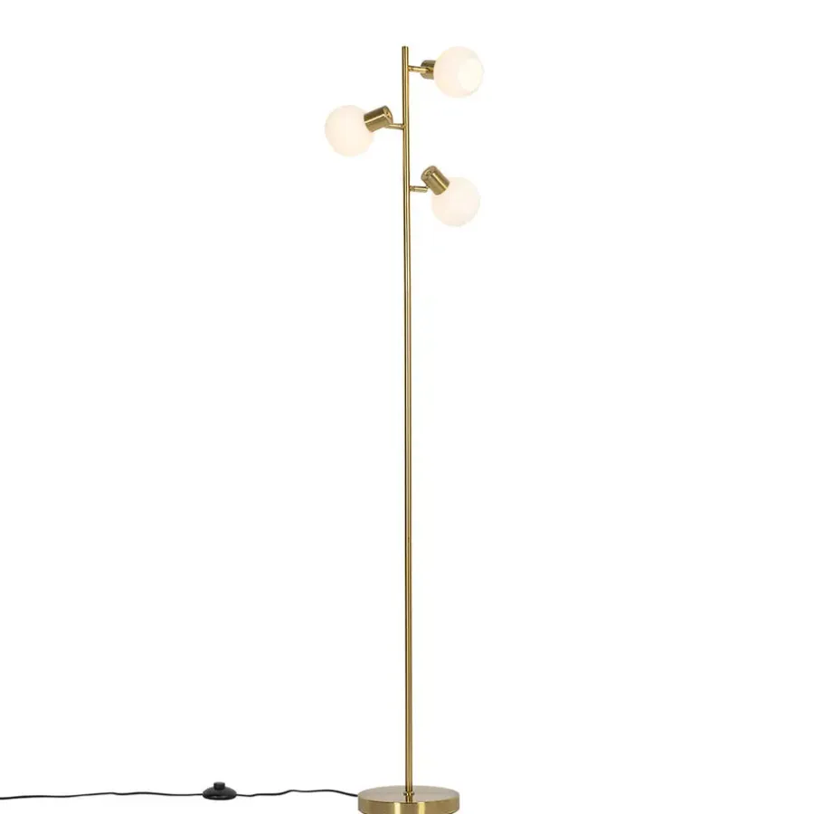 Staande Lampen-QAZQA vloerlampen anouk goudkleurig e14