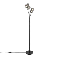 Staande Lampen-QAZQA vloerlampen athens zwart g9