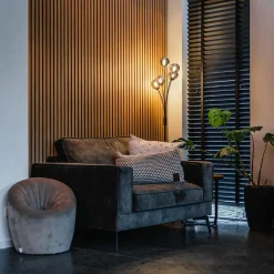 Staande Lampen-QAZQA vloerlampen athens zwart g9