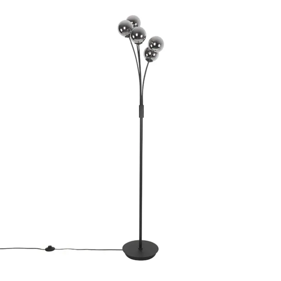 Staande Lampen-QAZQA vloerlampen athens zwart g9