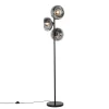 Staande Lampen-QAZQA vloerlampen ayesha zwart e27