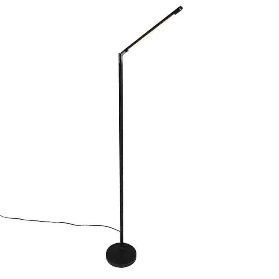 QAZQA vloerlampen berdien fl zwart geïntegreerde led