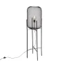 QAZQA vloerlampen bliss_mesh zwart e27