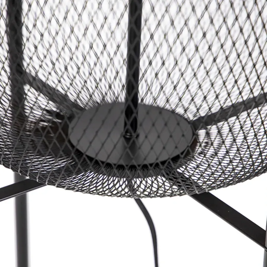 QAZQA vloerlampen bliss_mesh zwart e27