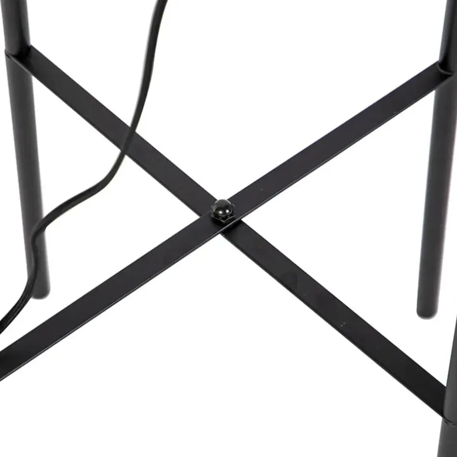 QAZQA vloerlampen bliss_mesh zwart e27