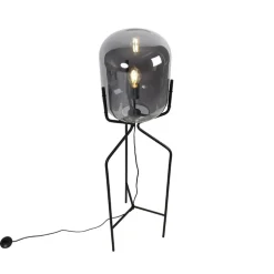 QAZQA vloerlampen bliss zwart e27