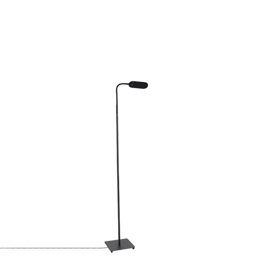 QAZQA vloerlampen botot zwart geïntegreerde led
