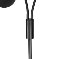 Staande Lampen-QAZQA vloerlampen carmen zwart e14