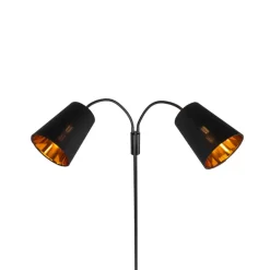 Staande Lampen-QAZQA vloerlampen carmen zwart e14